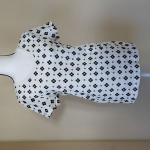 J. Crew Collector Tees Diamond SS T-shirt L Black White